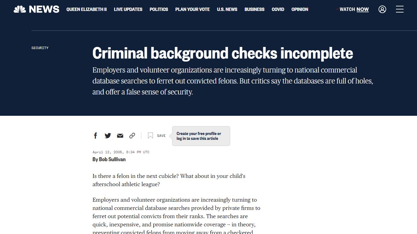 Criminal background checks incomplete - NBC News